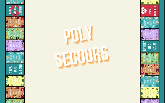 Plateau du jeu de société Polysecours